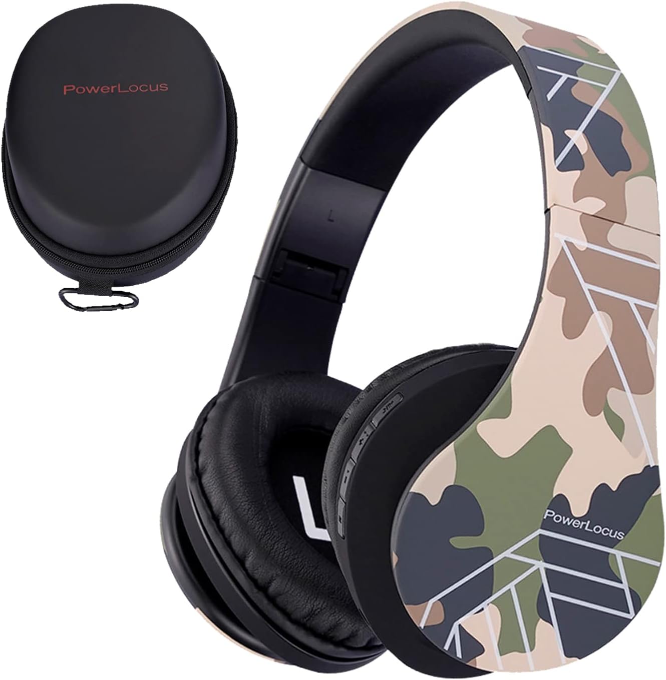 PowerLocus Kids Wireless Headphones: Safe 85DB Volume, Microphone, Foldable Case