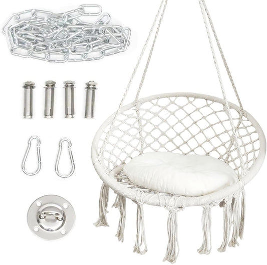 Hammock Hanging Swinging Chair for Indoor and Outdoor Use