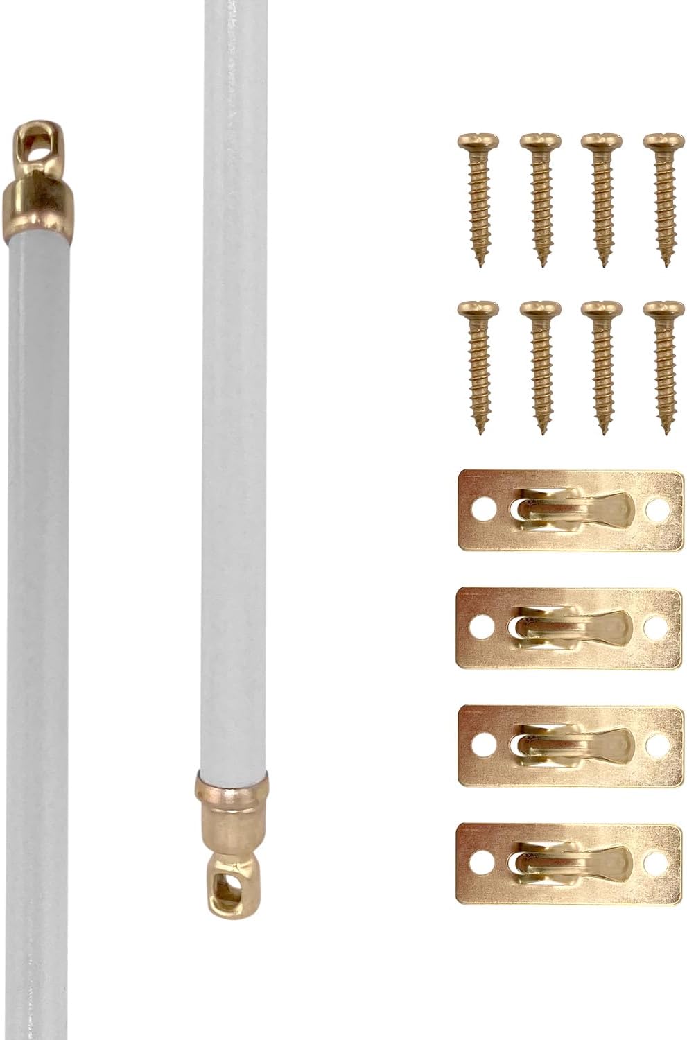 Adjustable Swivel Curtain Rods - Easy Install Set