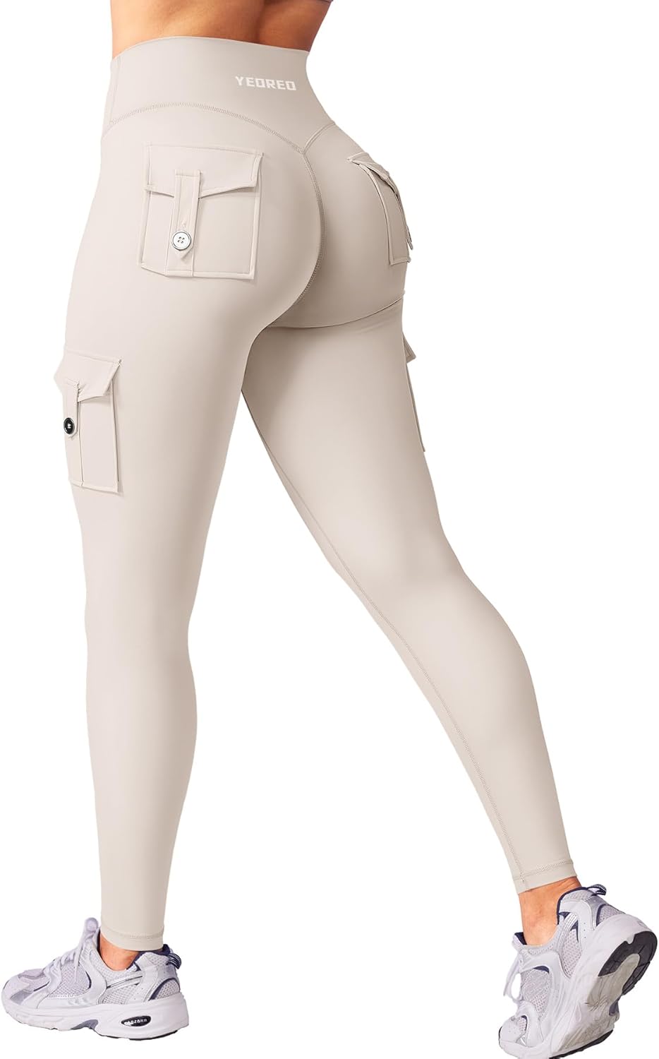 YEOREO CoreFlex Workout Cargo Leggings with Pockets for Women