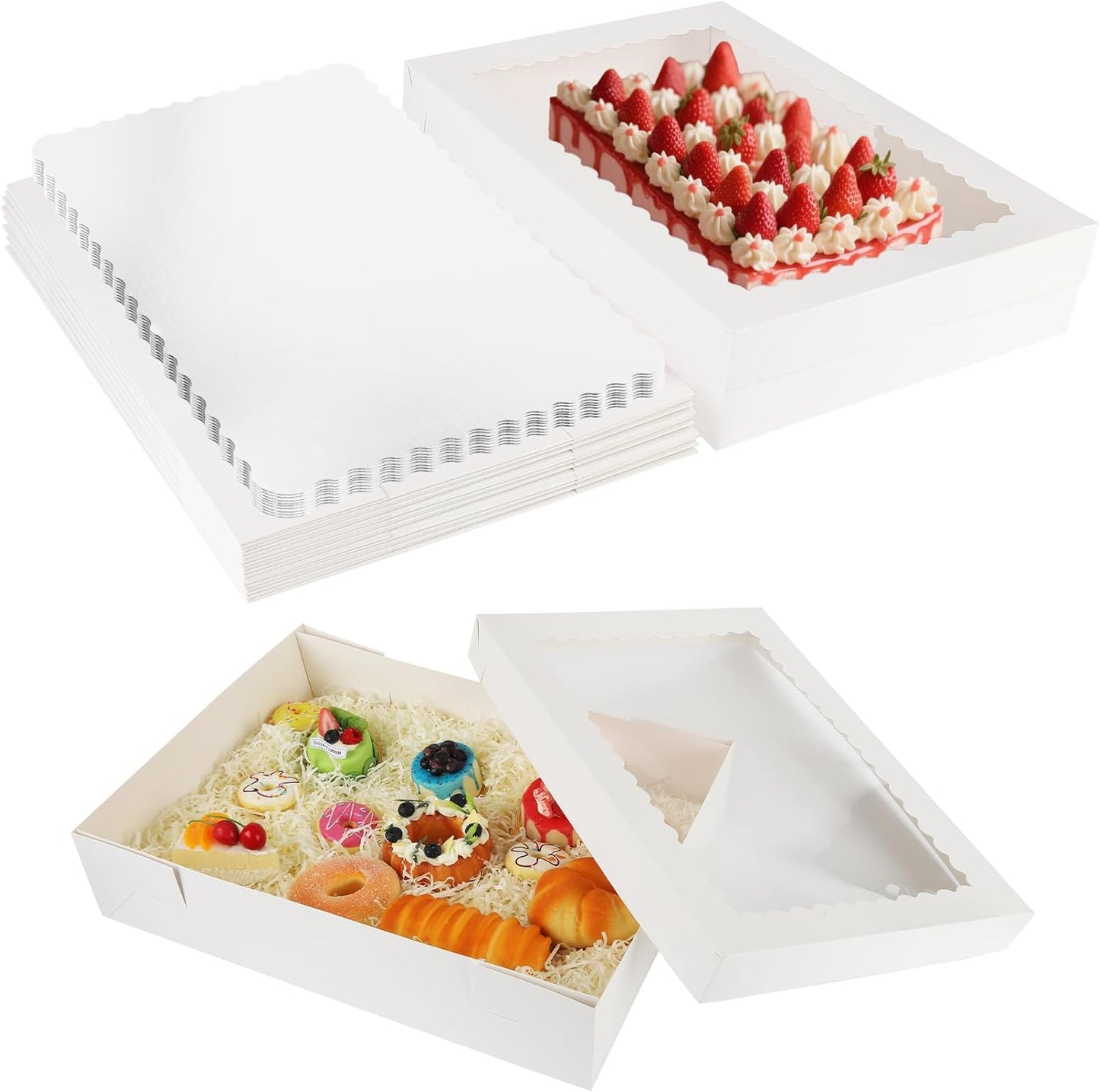 Rectangle Cake Boxes with Boards for Quarter Sheet Cakes