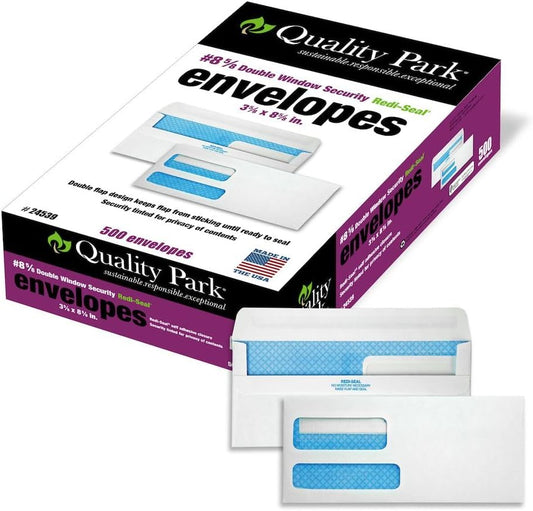 Quality Park #8 5/8 Security Envelopes for Invoices and Statements