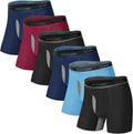 Men's Bamboo Rayon Boxer Briefs 6 Pack - Breathable, Moisture-Wicking