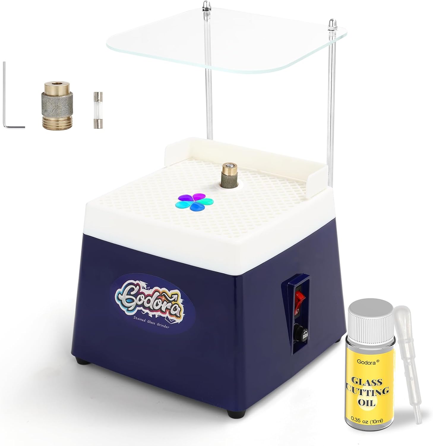 Stained Glass Grinder Kit with 5/8in & 1in Bits for Art