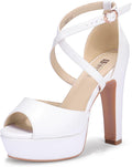 Platform Chunky High Heels Dress Sandals Peep Toe Ankle Strap QUALITY