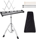 32 Notes Glockenspiel with Adjustable Height Stand - Clear, Tuned