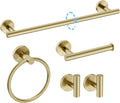 Brushed Gold Towel Bar Set 24in Bathroom Hardware - Durable SUS304