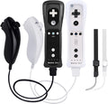2 Pack Wii Controllers with Motion Plus - Black & White Remotes