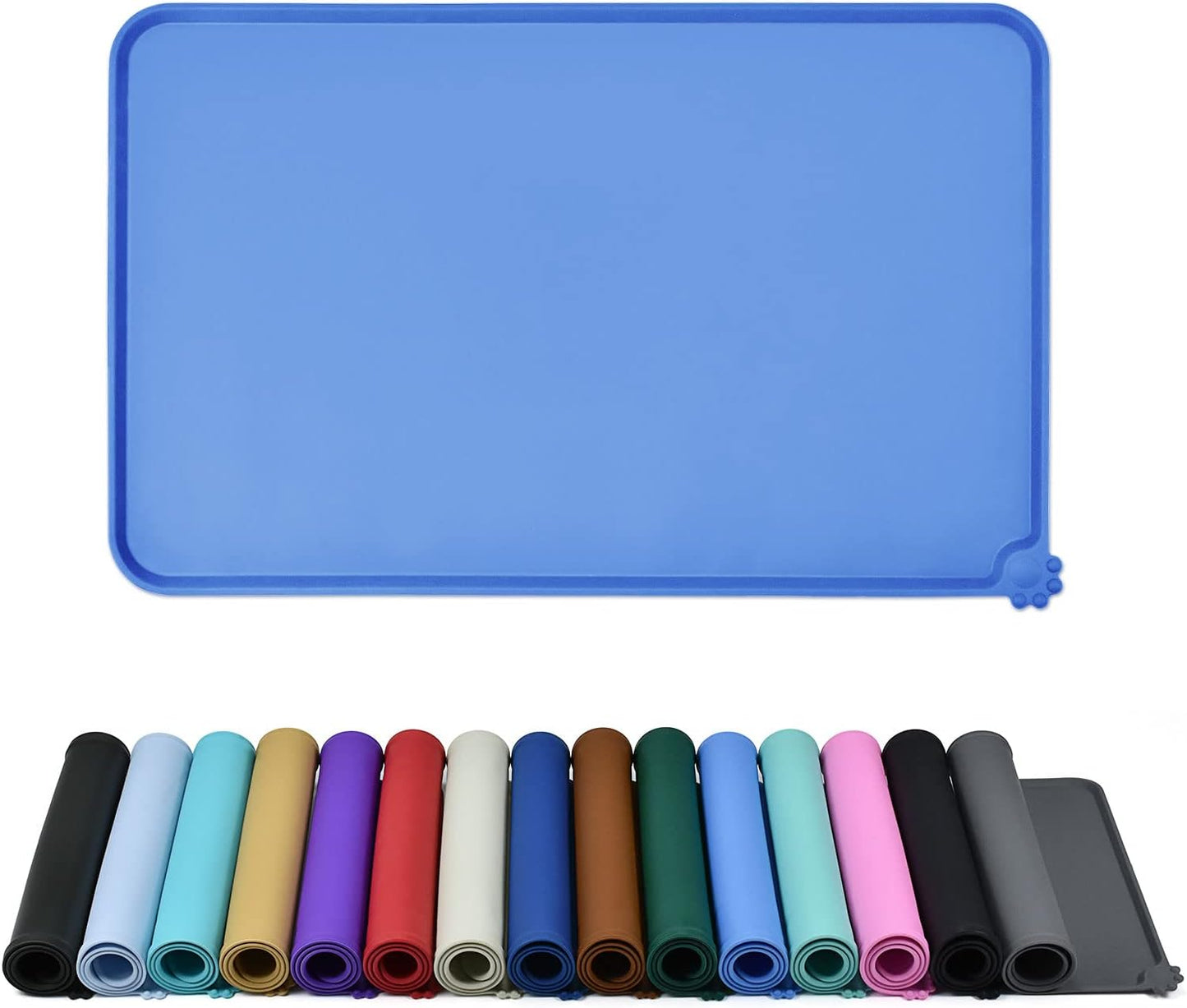 Waterproof Pet Feeding Mat with High Raised Edges for Dogs