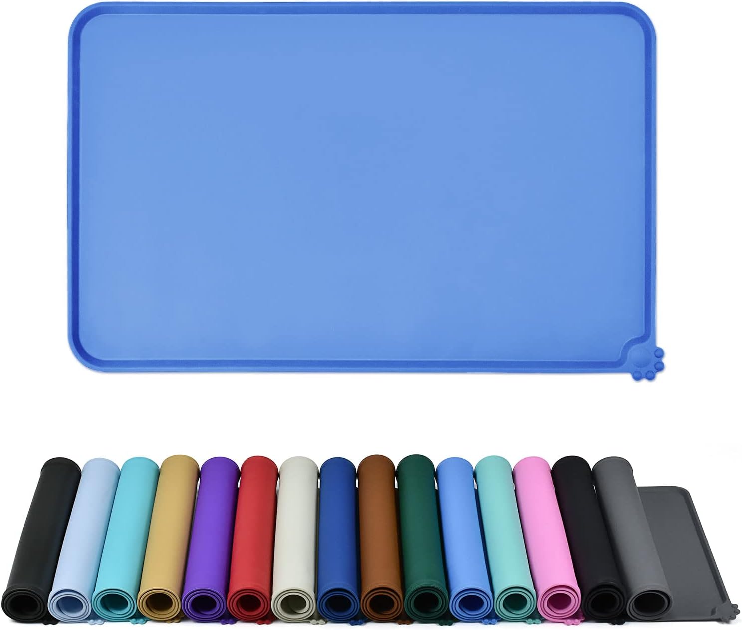 Waterproof Pet Feeding Mat with High Raised Edges for Dogs