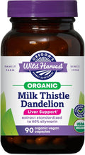 Milk Thistle Dandelion Capsules Liver Support - Organic 90ct