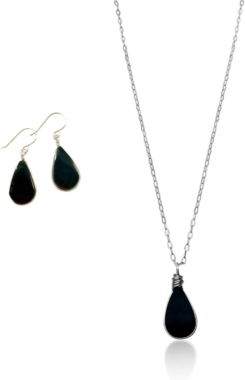 Dainty 14K Gold Filled & Sterling Silver Earrings and Necklace Set