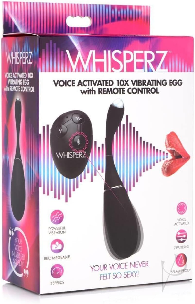 Whisperz Voice Activated 10X Vibrating Egg With Remote Control