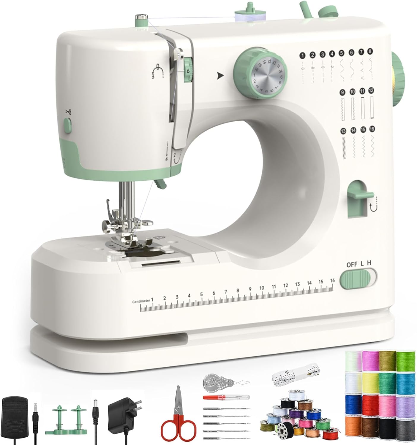 Sewing Machine for Beginners with 16 Stitches and Speed Control