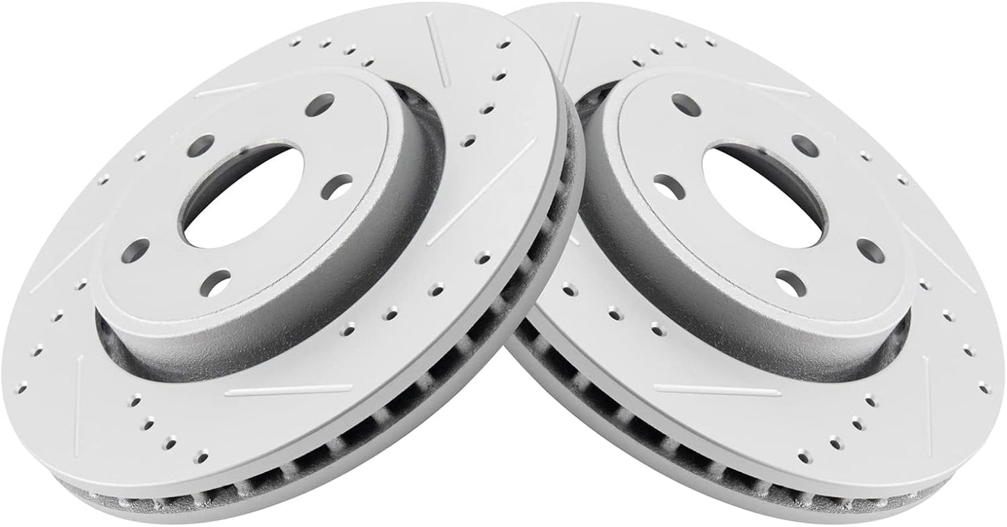 TRQ Front Performance Brake Rotors Set for Dodge Durango & Jeep