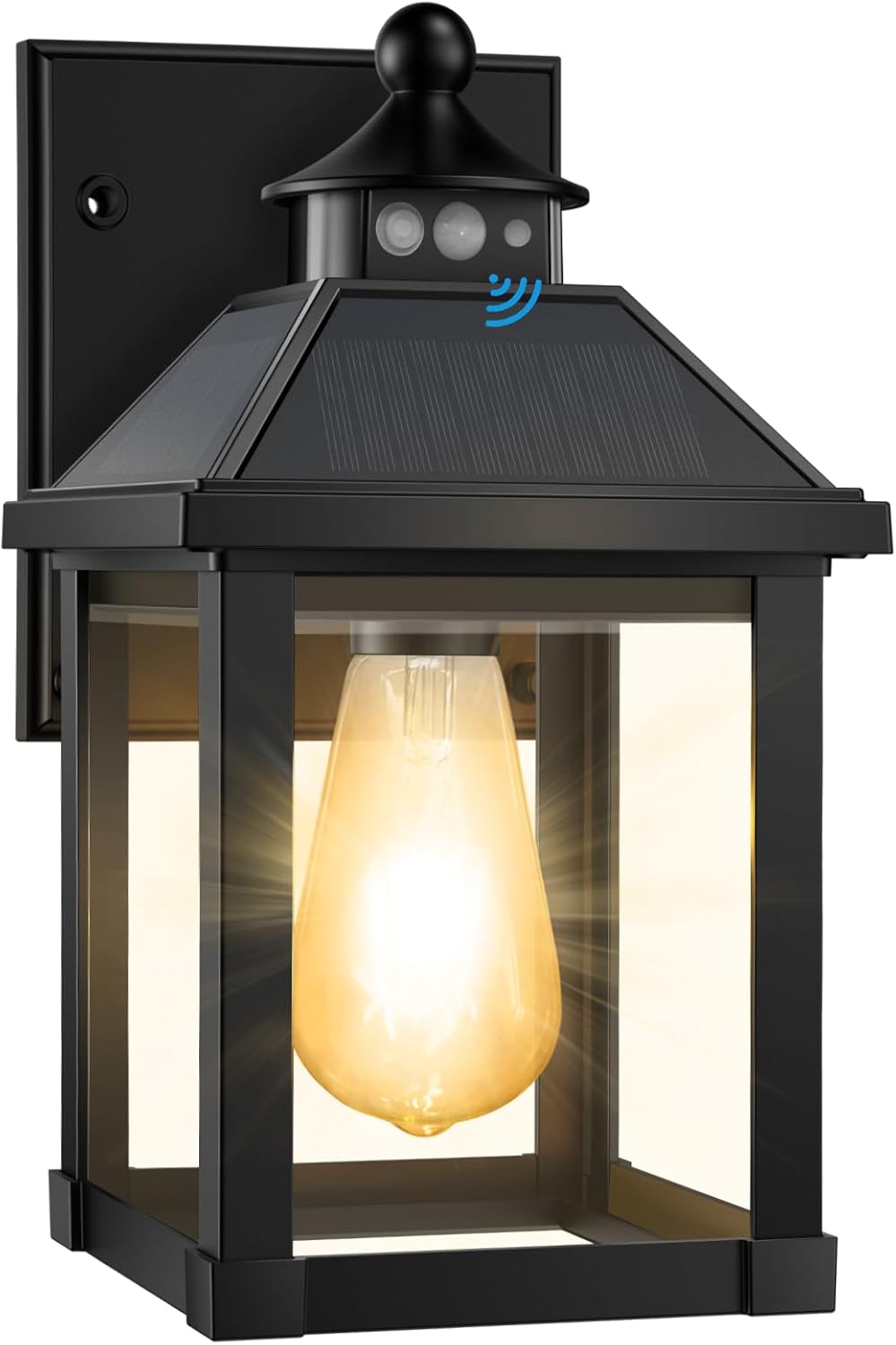Solar Sconce Lights Outdoor Wall Mount with 3 Lighting Modes