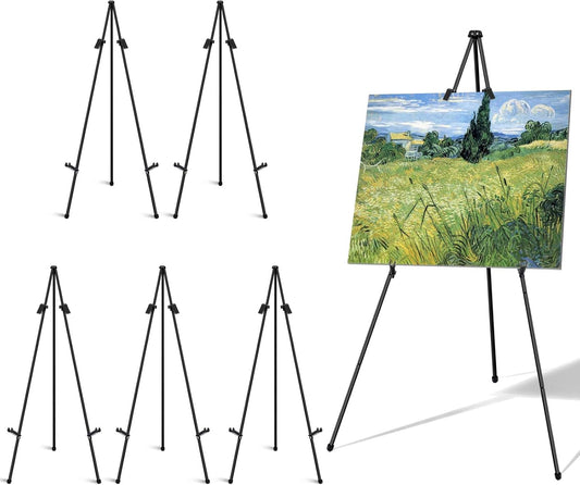 6 Pack Folding Easels for Display - Portable Tripod Stands