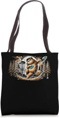 Cat Playing Disc Golf Tote Bag - Durable 16 x 16 Carry Tote