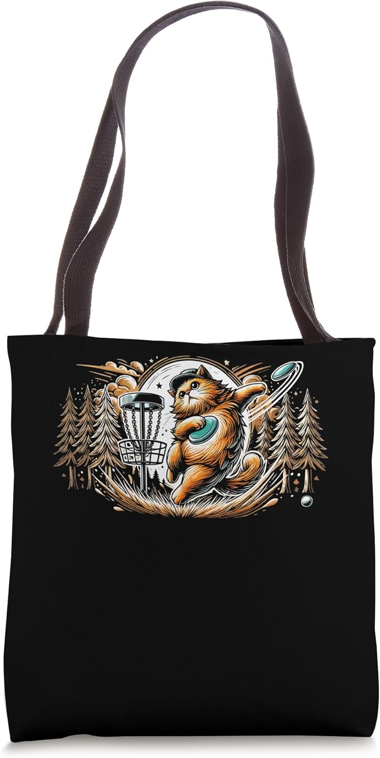 Cat Disc Golf Tote Bag - Perfect Gift for Feline Athletes!