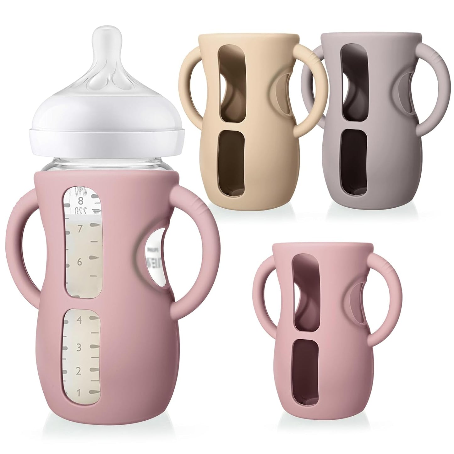 Anti Breakage Silicone Sleeves for Avent Glass Bottles - 3 Pack