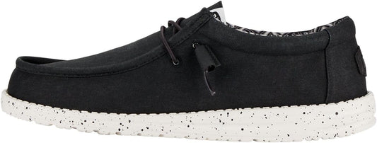 HEYDUDE Mens Wally Stretch Canvas Loafers for Everyday Comfort