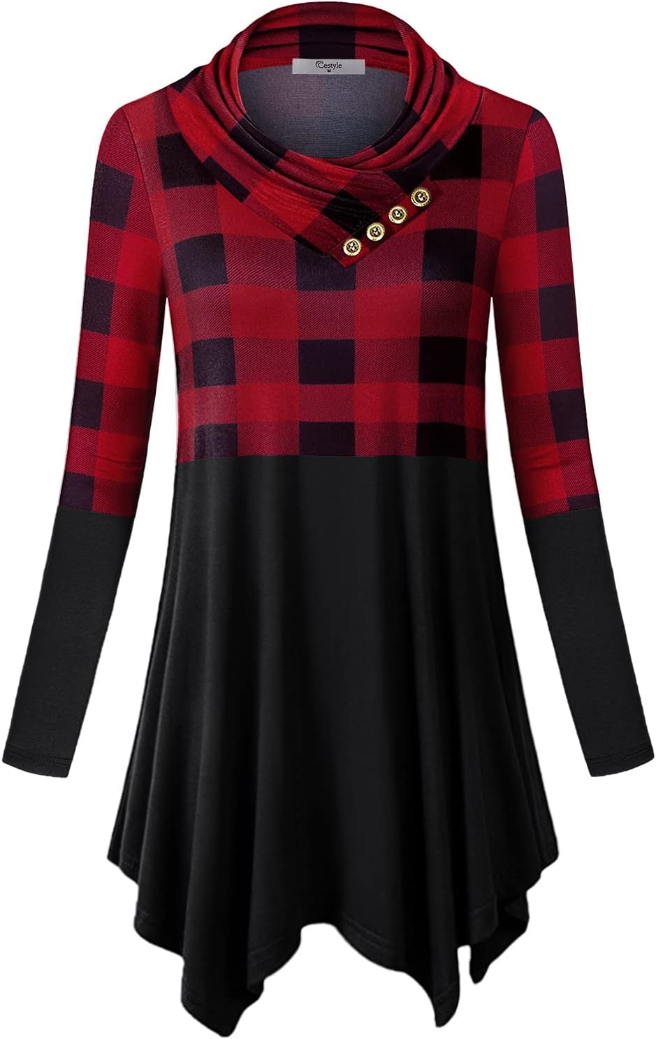 Cestyle Womens Fall Long Sleeve Cowl Neck Tunic Top Review