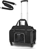 Top-Expandable Pet Carrier with Wheels 17x12x8.5 in - Airline Approved