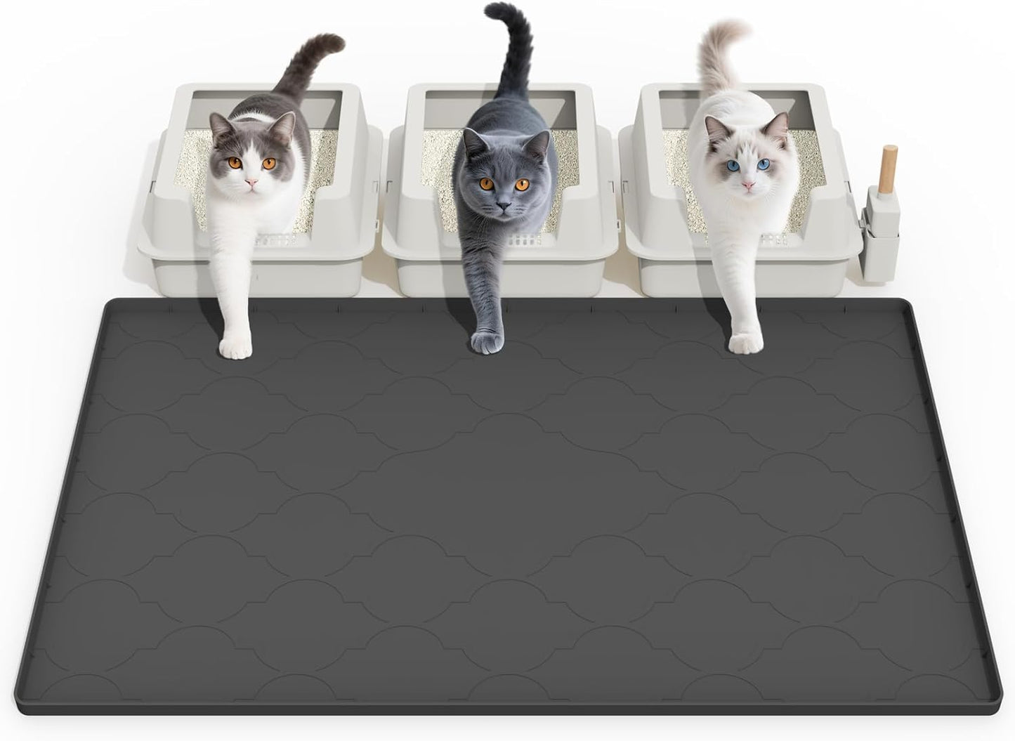 Large Silicone Cat Litter Mat for Easy Clean and Scatter Control