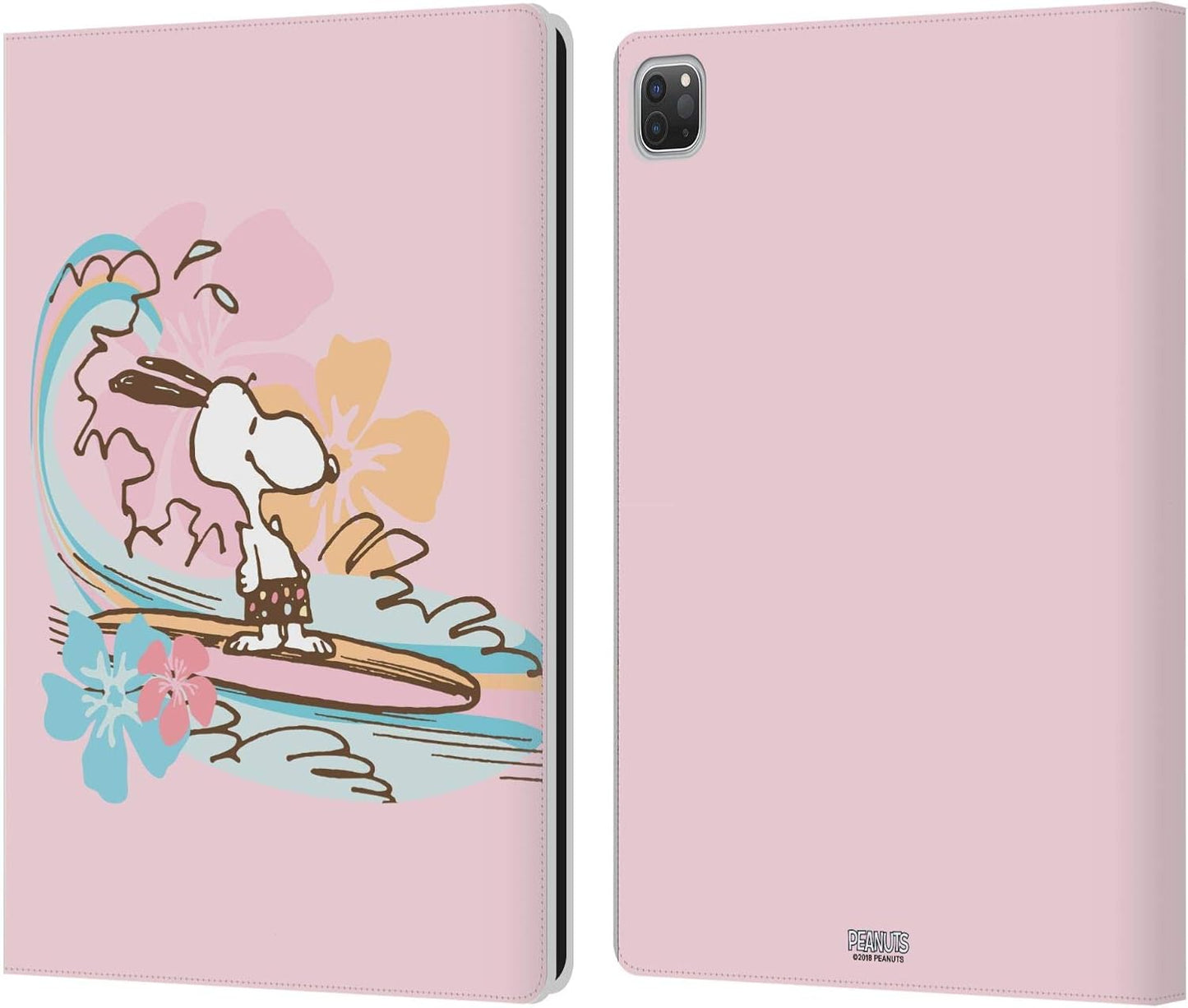 Peanuts Surf Beach Snoopy Leather Wallet Case for iPad Pro 12.9