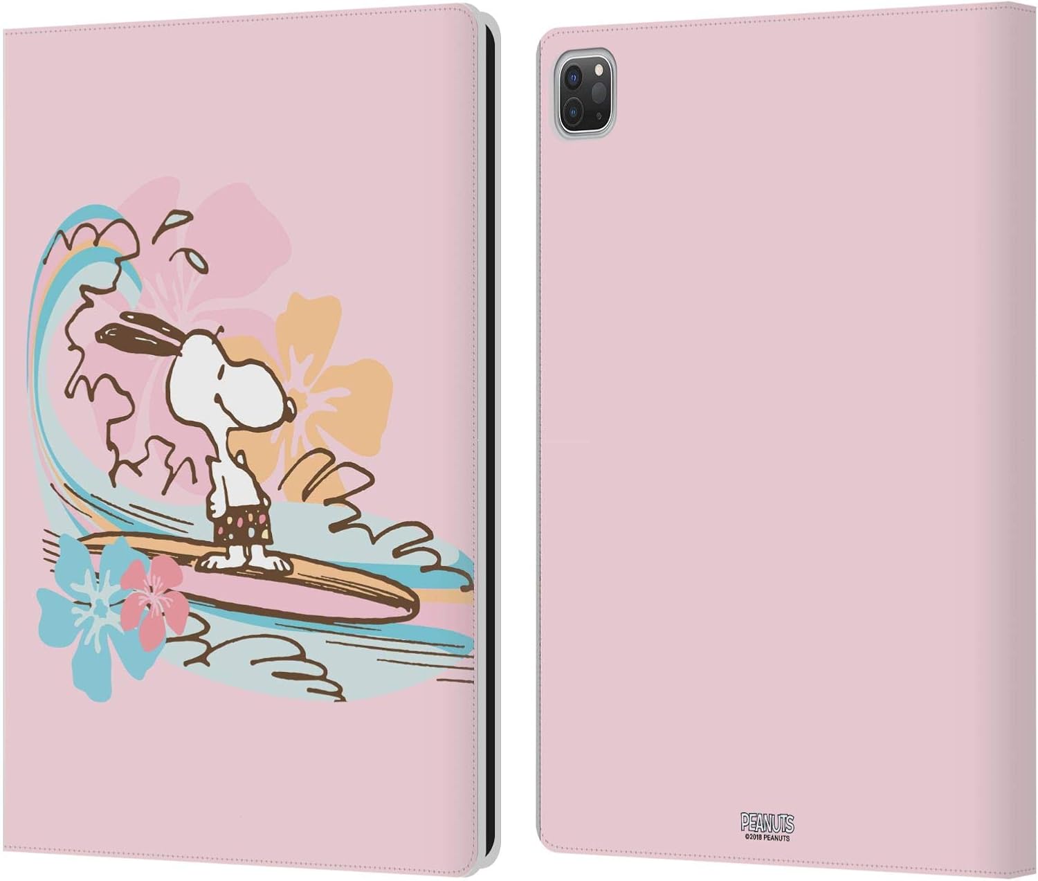 Peanuts Surf Beach Snoopy Leather Wallet Case for iPad Pro 12.9