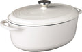 Lodge 7 Quart Enameled Cast Iron Oval Dutch Oven - Reliable Heat