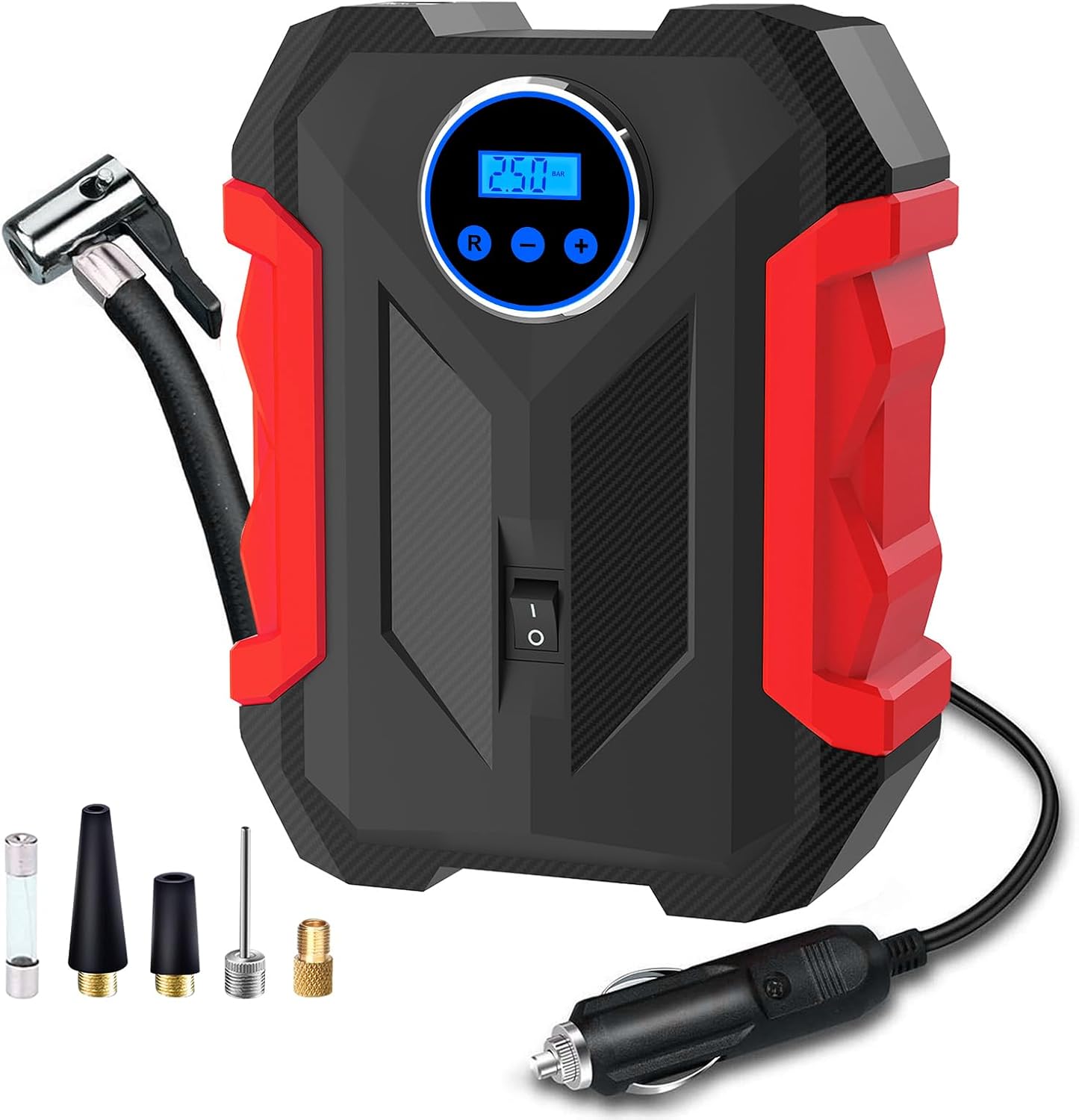 Portable Tire Inflator with LED Light - Fast Car Pump