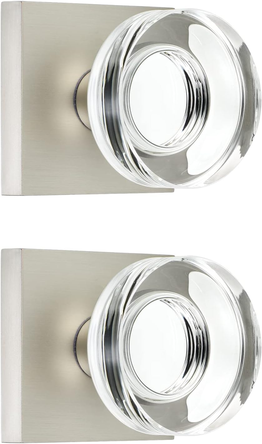 Coolnews 2 Pack Crystal Glass Dummy Door Knobs for Stylish Homes