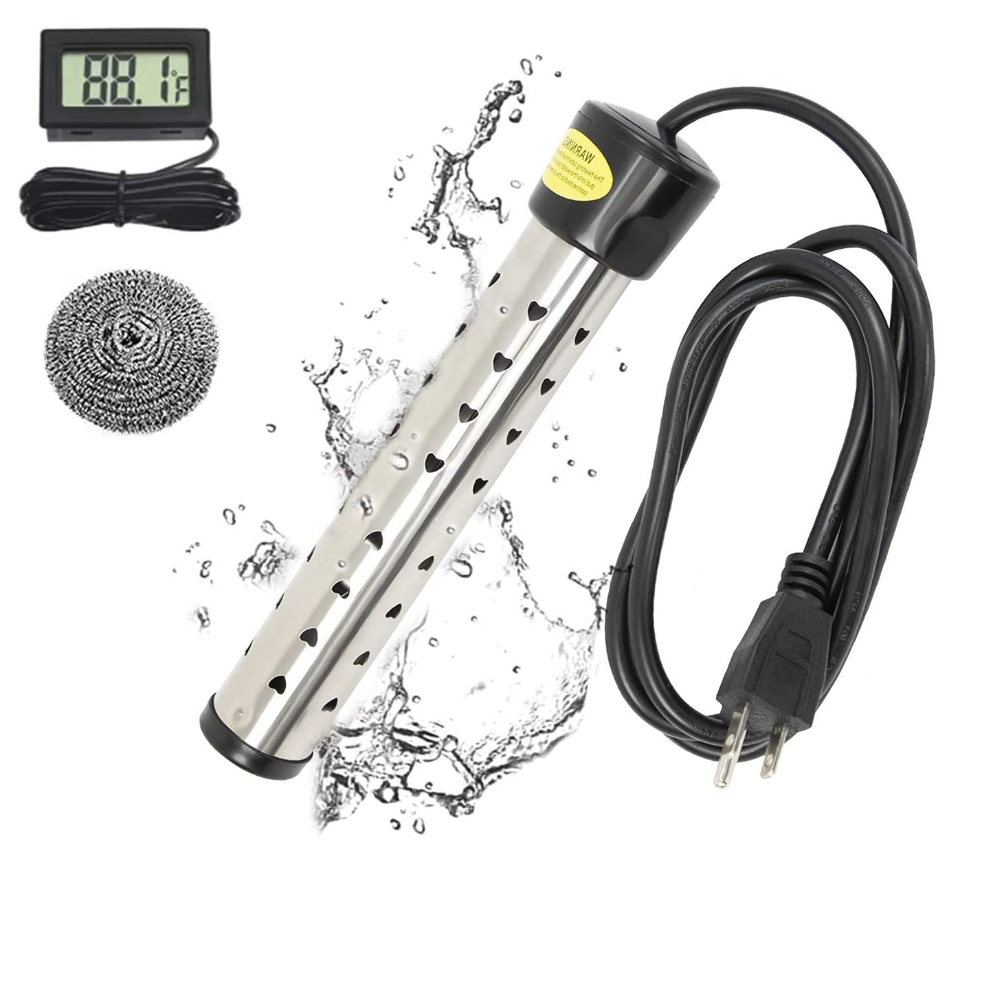 Fast Heat 5 Gal Water: Lakkzoom Immersion Heater