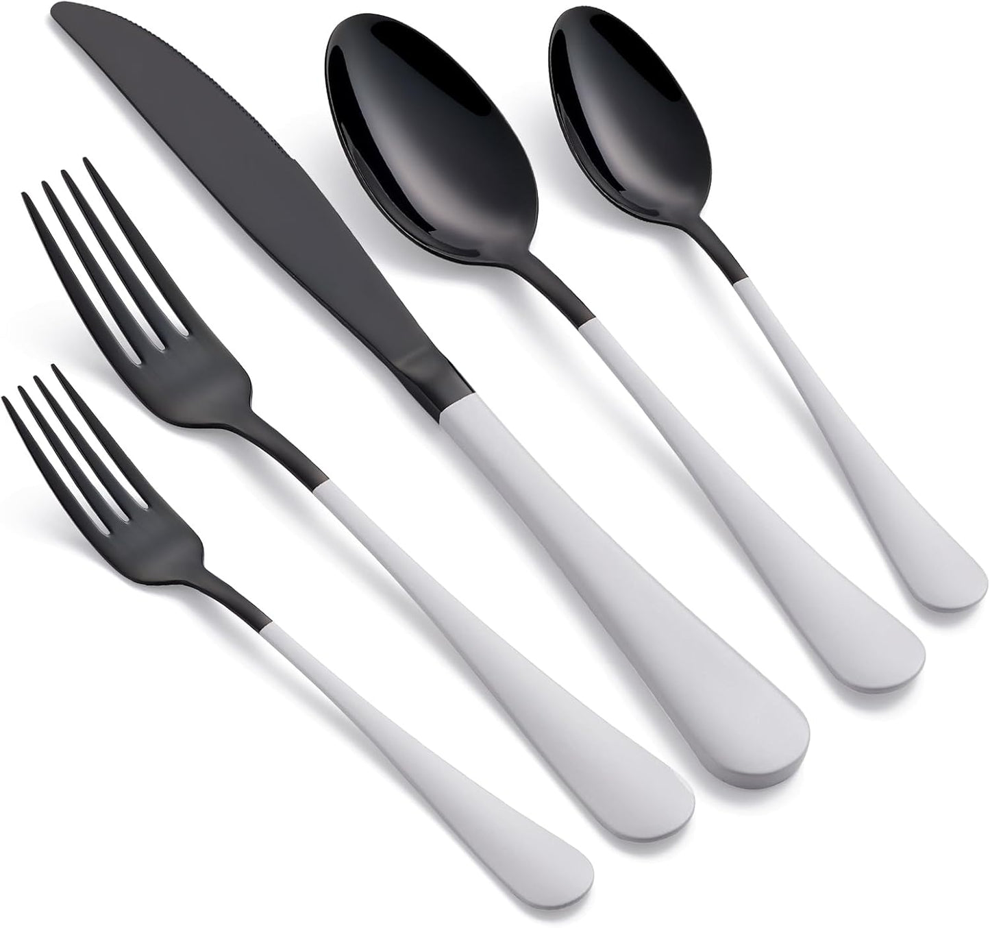 20-Piece Black Silverware Set for Elegant Dining Experience