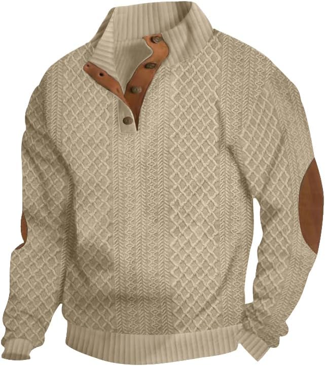 TAFLE Men's Block Striped Sweatshirt for Casual Style