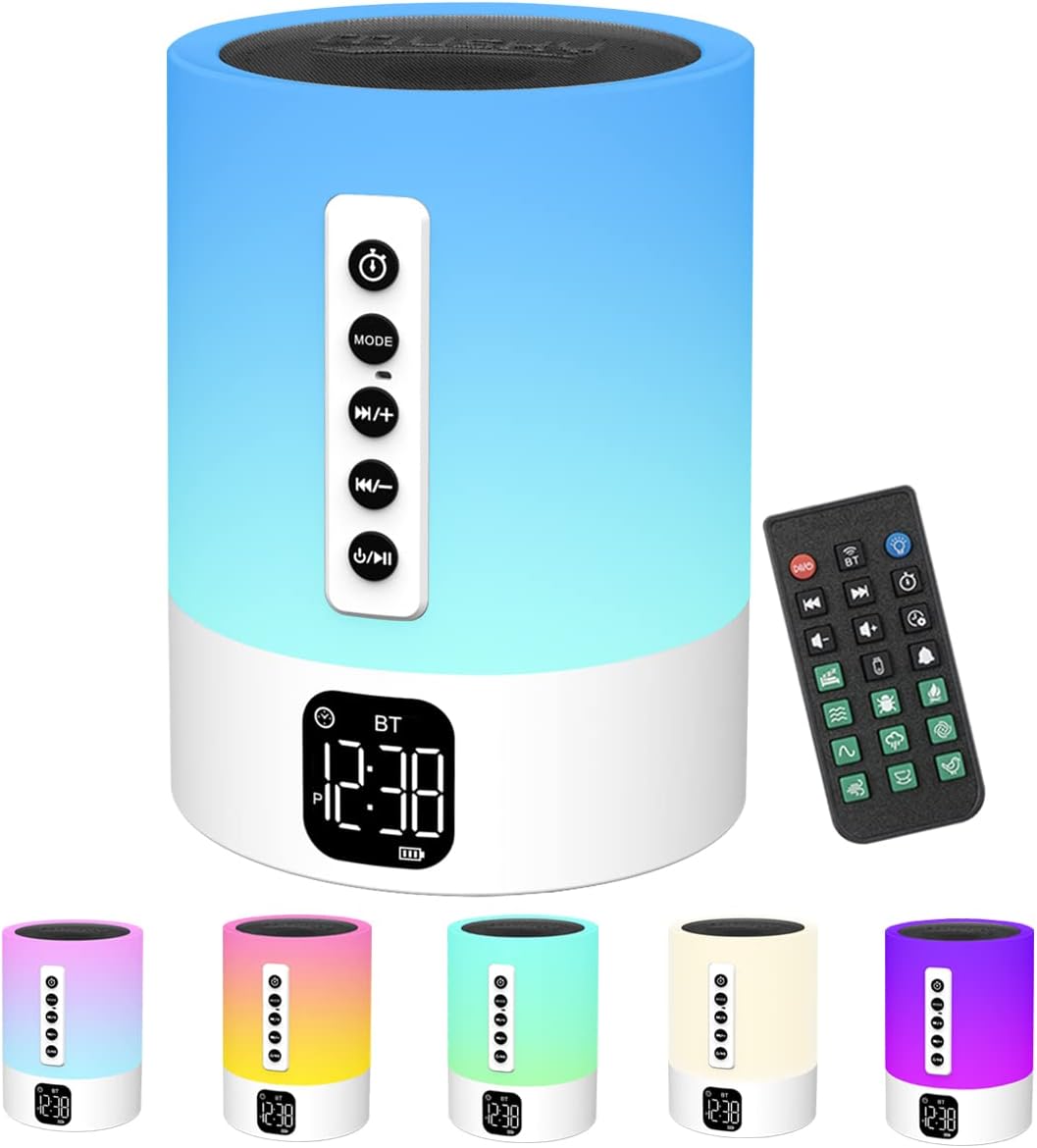 3-in-1 Alarm Clock Speaker - Soothing Night Light