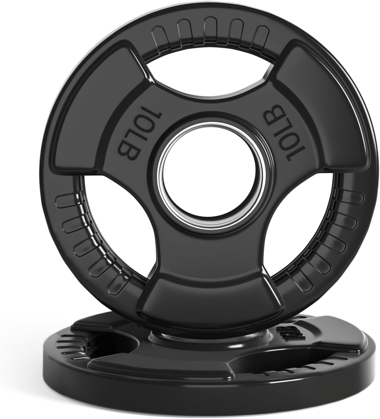 LIONSCOOL 2-Inch Rubber Olympic Grip Weight Plates for Strength