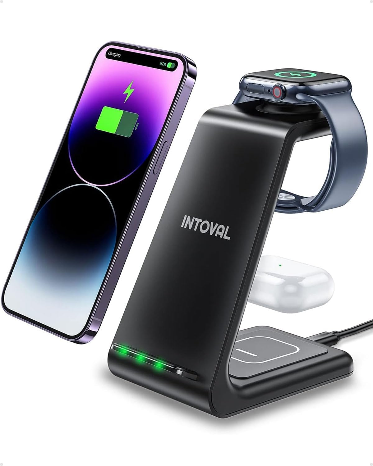 Intoval 3-in-1 Wireless Charger for Apple Devices