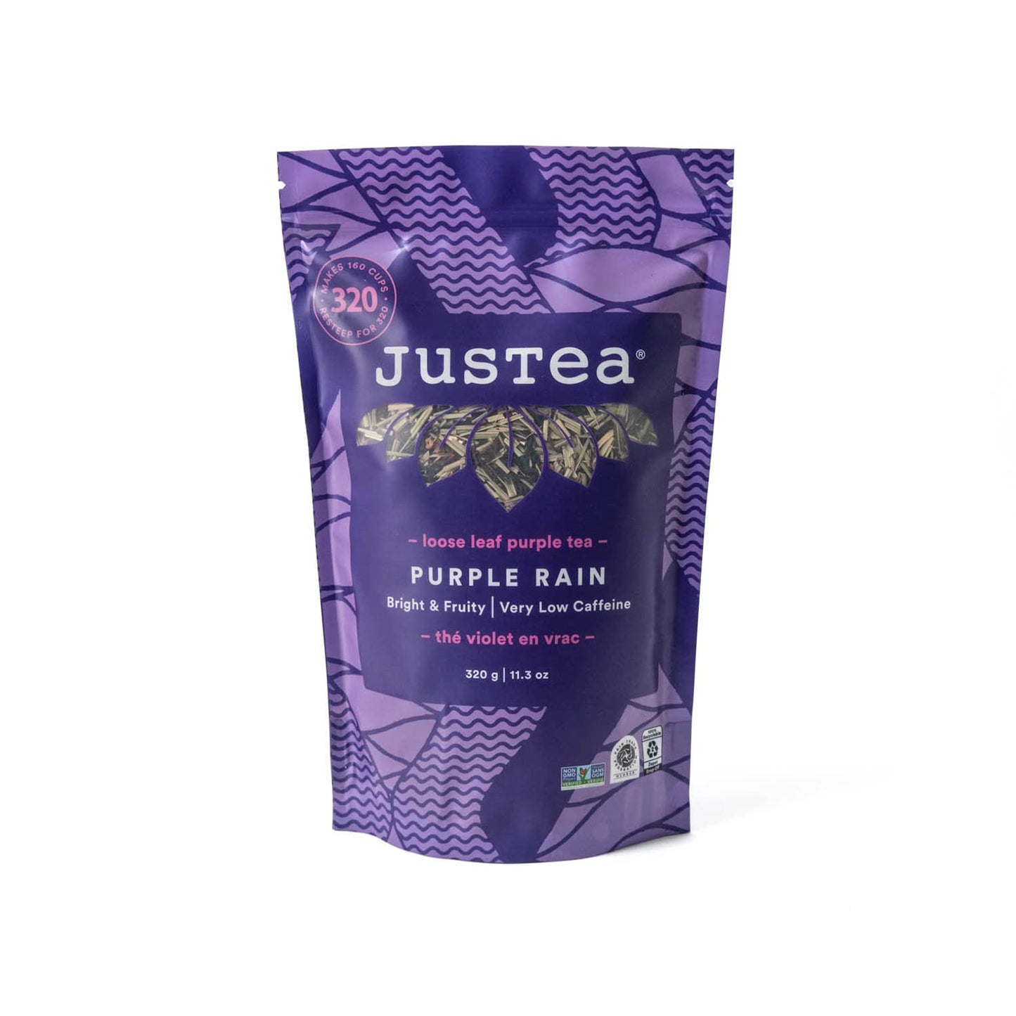 JusTea Purple Rain Loose Leaf Purple Tea - Award-Winning Flavor