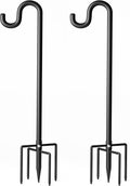 76in Shepherds Hooks for Outdoor - Extra Thick Adjustable Pole