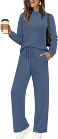 Sampeel Two Piece Sets for Women Mock Neck Matching Sets - Cozy