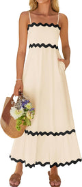 Spaghetti Strap Backless Sundress - Flowy Smocked A Line Midi