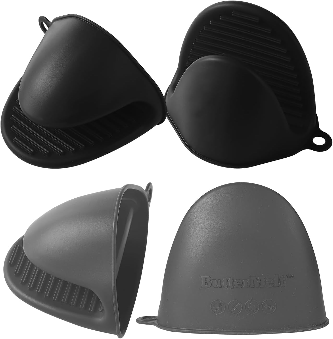 4PCS Heat-Resistant Oven Mitts Set by ButterMelt