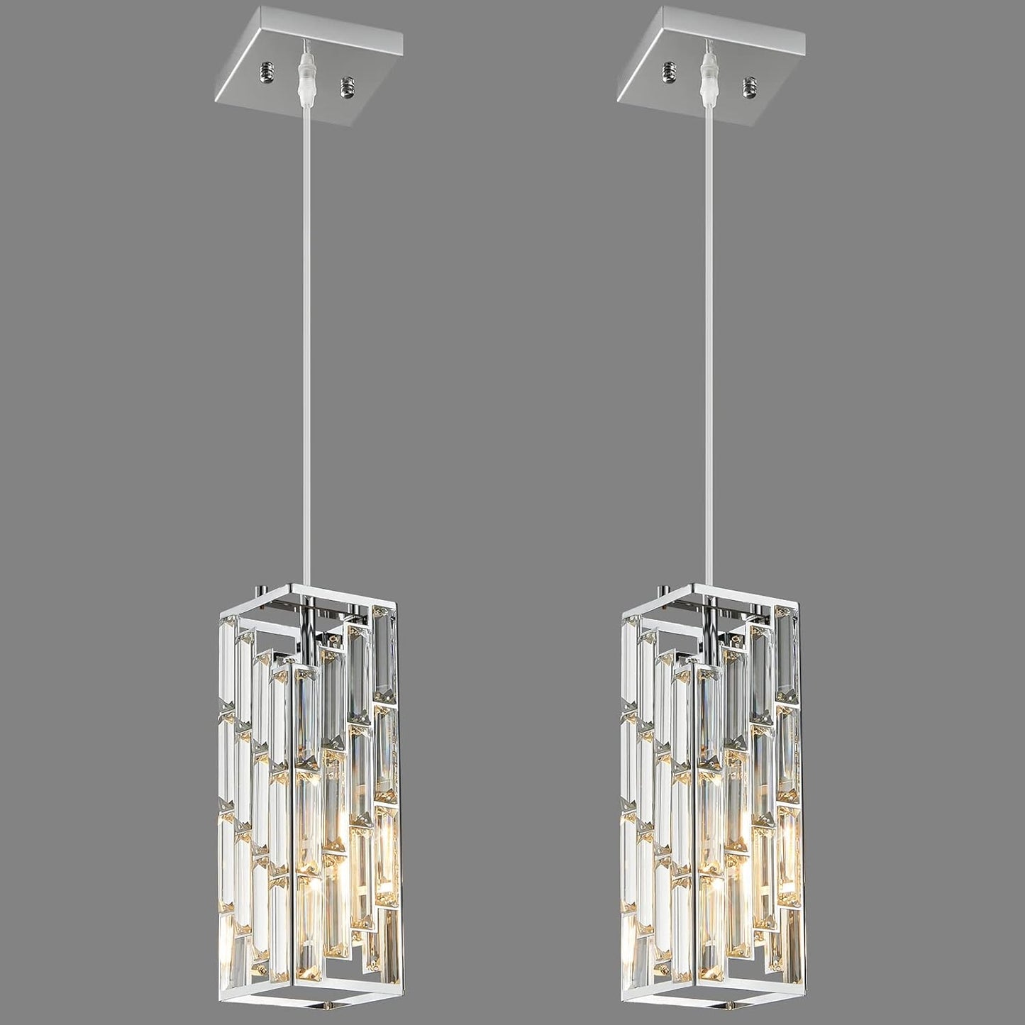 Chrome Pendant Lighting for Kitchen Island and Dining Room