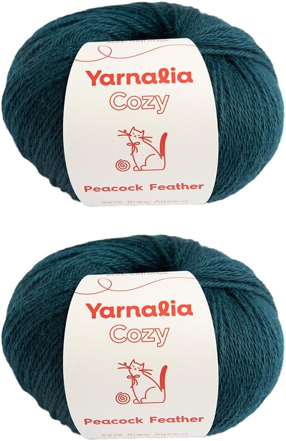 Cozy Yarn - Worsted Weight Ultra-Soft Baby Alpaca Yarn 2-Pack