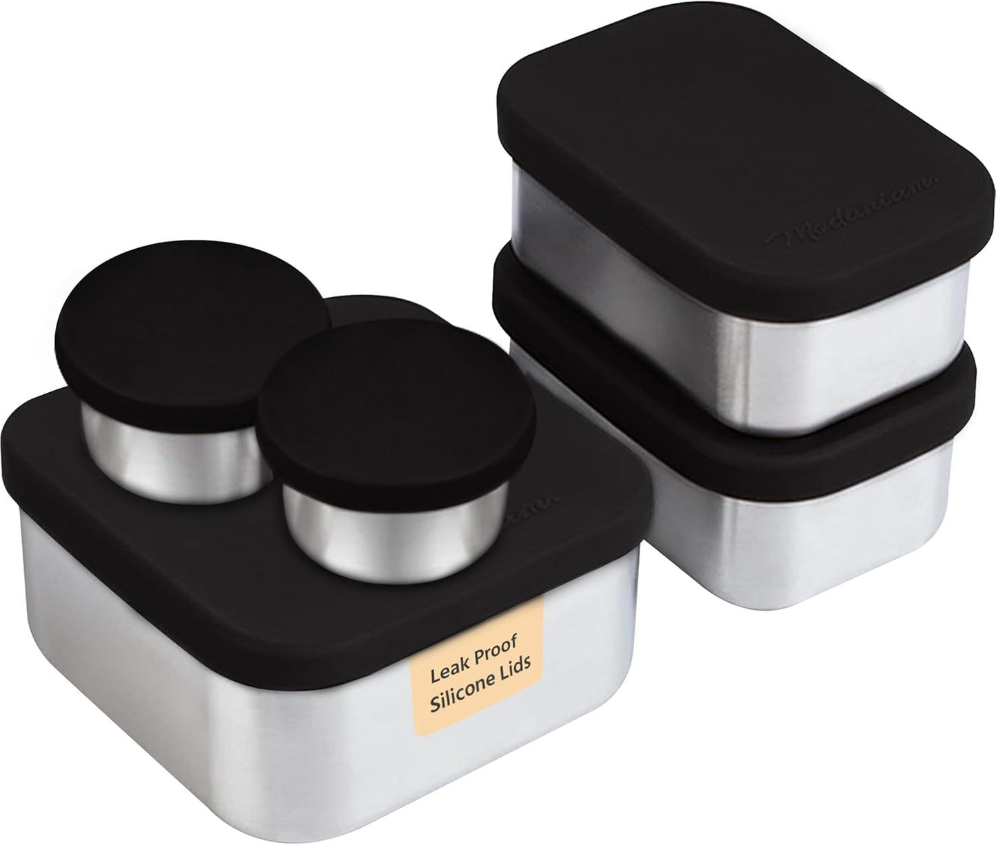 Flexibento Leak Proof Stainless Steel Bento Box Set of 5