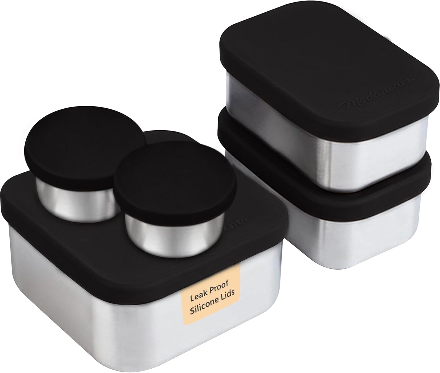 Flexibento Leak Proof Stainless Steel Bento Box Set of 5