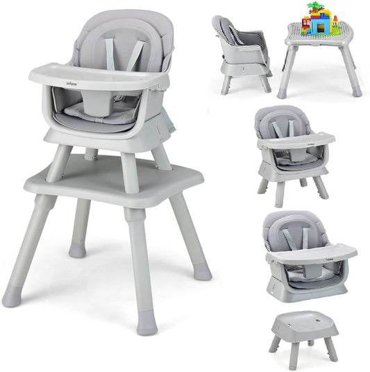 8 in 1 Convertible Baby High Chair for Toddlers and Infants