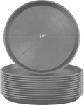 12 Pcs 20 in Plant Saucers Round Tray - Heavy Duty Drip Protection